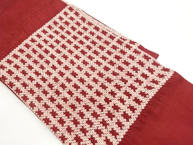 絞り格子模様名古屋帯